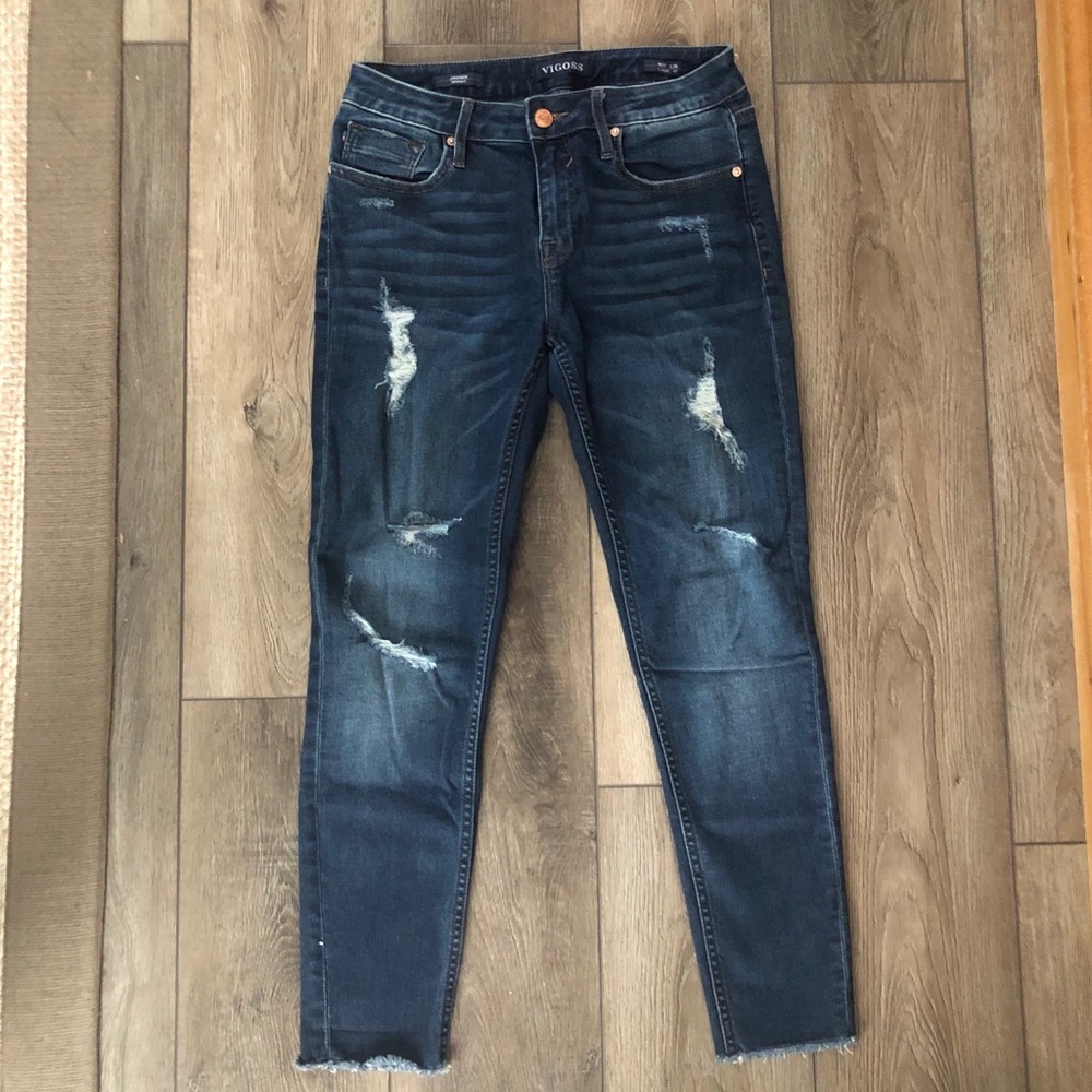 Vigoss Mid Rise Distressed Skinny Jeans W27 L26